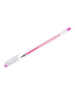Ручка гелевая Hi Jell Color 0 7 мм розовая Crown