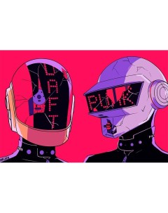 Картина по номерам на холсте Картина по номерам Музыка Daft Punk 8534 Г 60x40 Nobrand