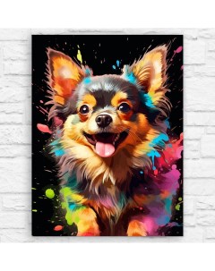 Картина по номерам на холсте Животные собачка щенок чихуахуа 12647 В 80x60 Nobrand