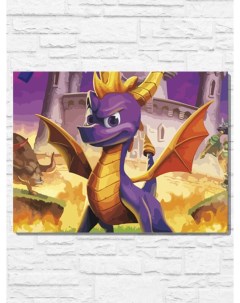 Картина по номерам на холсте Игра Spyro Reignited Trilogy 11208 Г 30x40 Nobrand