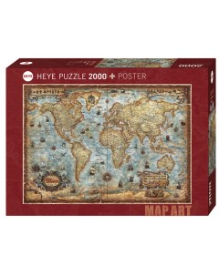 Пазл Heye Старая карта 2000 деталей Heye puzzle