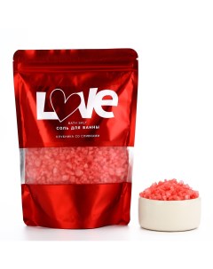 Соль для ванны 330 г аромат клубники со сливками Чистое счастье