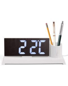 Часы органайзер электронные настольные белая индикация 11 x 25 см от usb Nobrand