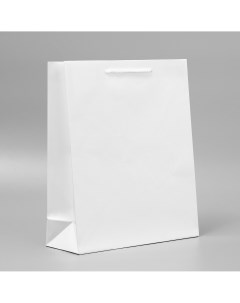 Пакет подарочный ламинированный упаковка white m 24 х 29 х 9 см Доступные радости