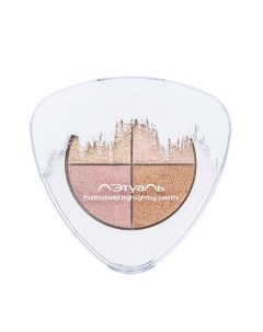 Палетка хайлайтеров Multicolored highlighting palette 4 цвета Л'этуаль