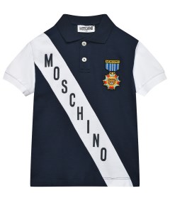 Футболка поло темно синего цвета Moschino