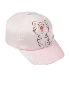 Розовая кепка с принтом котенок Il trenino