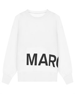 Белый свитшот с черным лого Mm6 maison margiela