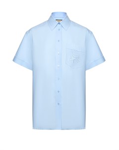 Рубашка с короткими рукавами голубая Shatu
