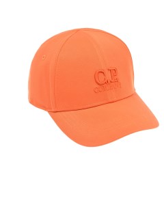Оранжевая бейсболка с вышитым лого C.p. company