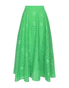 Зеленая юбка с перфорацией Msgm