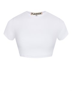 Укороченная белая футболка Flashin'