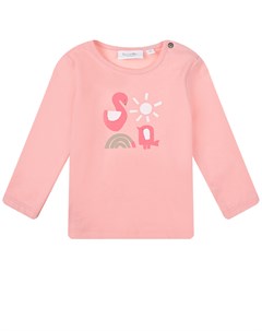 Розовая толстовка с принтом лебедь Sanetta kidswear