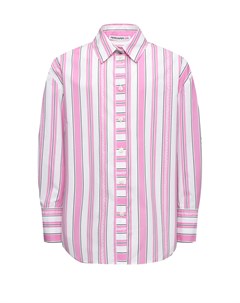 Рубашка в полоску с логотипом розовая Patrizia pepe