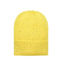 Желтая шапка со стразами Catya