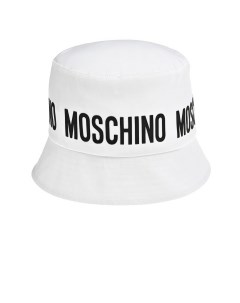 Панама с черным лого белая Moschino