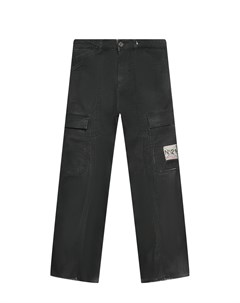 Брюки джинсовые карго с карманами No21