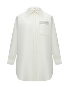Куртка рубашка карман на груди белая Panicale