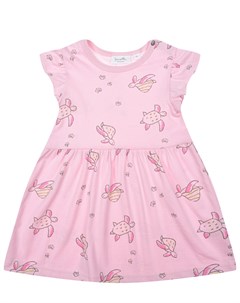 Розовое платье с принтом морские черепахи Sanetta kidswear