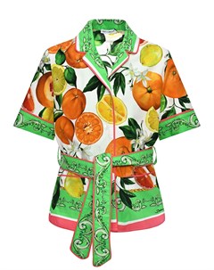 Рубашка с принтом фрукты Dolce&gabbana