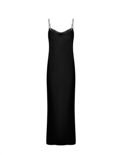Шелковое платье комбинация черное Dorothee schumacher