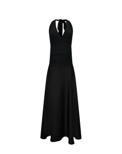 Платье с драпированным верхом черное Pietro brunelli