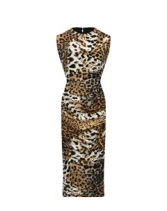 Платье миди леопардовый принт Roberto cavalli