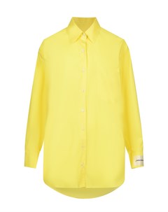 Желтая рубашка с лого на манжете Hinnominate
