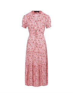 Розовое платье с мелким цветочным принтом Pietro brunelli
