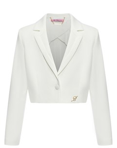 Однобортный пиджак белый Miss blumarine