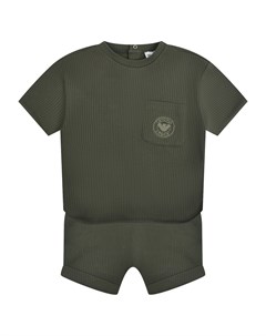 Комплект футболка и бермуды зеленый Emporio armani