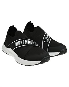 Кроссовки носки с лого черные Bikkembergs