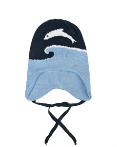Голубая шапка с декором дельфин Il trenino