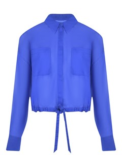 Синяя укороченная блузка Dorothee schumacher