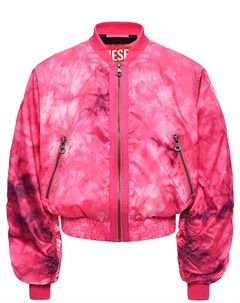 Куртка бомбер с принтом tie dye розовая Diesel
