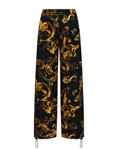 Спортивные брюки с золотым принтом Versace jeans couture
