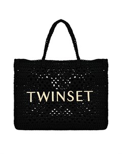 Плетеная сумка тоут черная Twinset