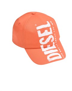 Бейсболка с белым лого оранжевая Diesel