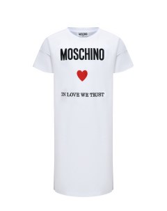 Платье футболка с принтом In love we trust Moschino