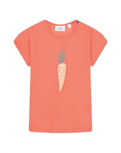 Оранжевая футболка с принтом морковь Sanetta kidswear