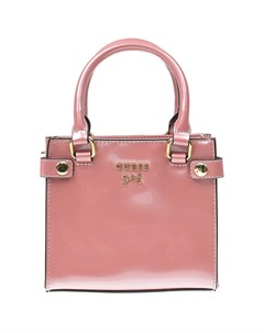 Розовая сумка с золотыми буквами girl 15x15x5 см Guess