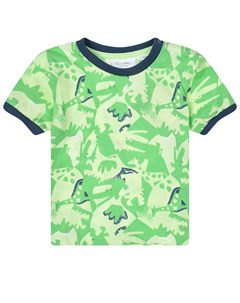 Зеленая футболка с принтом крокодилы Sanetta kidswear