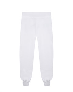 Спортивные брюки с принтом 100 Pure белые Moschino