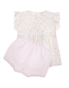 Комплект платье и шорты белый розовый Il gufo