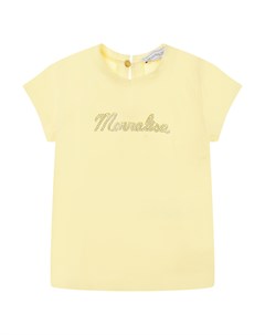 Желтая футболка с лого Monnalisa