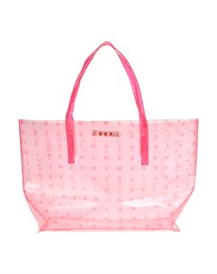 Прозрачная розовая сумка Marni