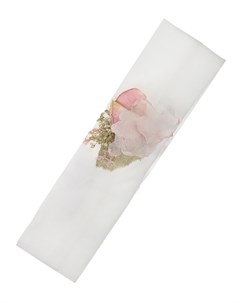 Белая повязка с цветочной аппликацией Amaya