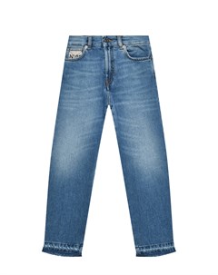 Выбеленные джинсы синие No21