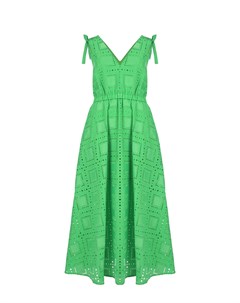 Зеленое платье без рукавов Msgm