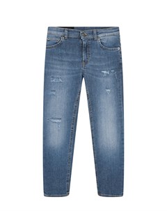 Синие джинсы с разрезами Dondup